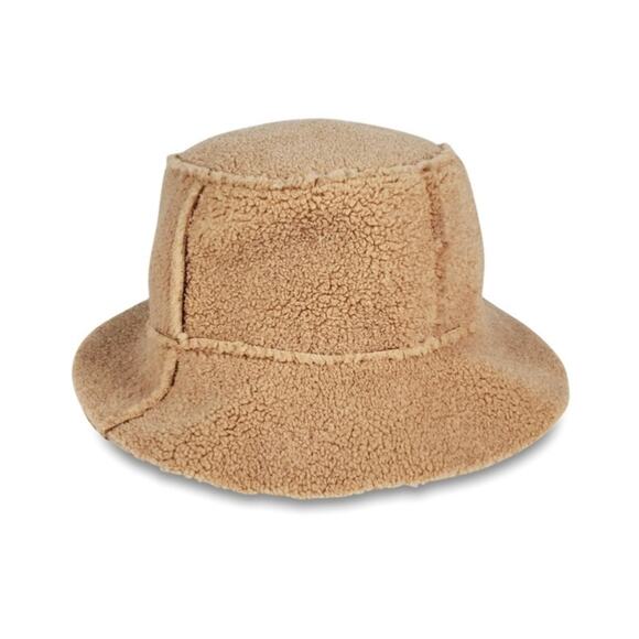 Hat Attack NWT Reversible Faux Shearling Bucket Hat Sherpa Natural main image 10